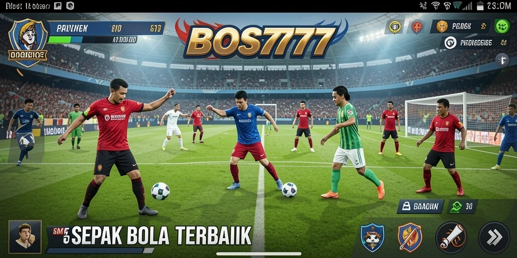 Tampilan gameplay <strong>BOS777</strong> yang menakjubkan dalam aksi sepak bola.