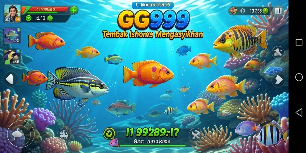 Screenshot gameplay Tembak Ikan di GG999 yang mendebarkan.