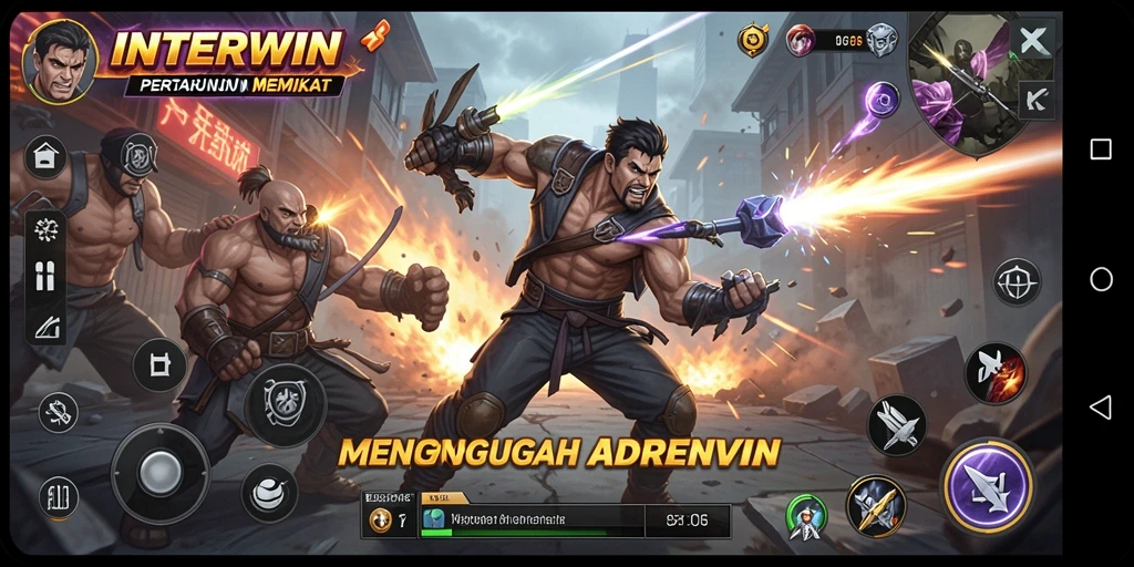 Tangkapan layar menampilkan gameplay seru dalam pertarungan Fighting.
