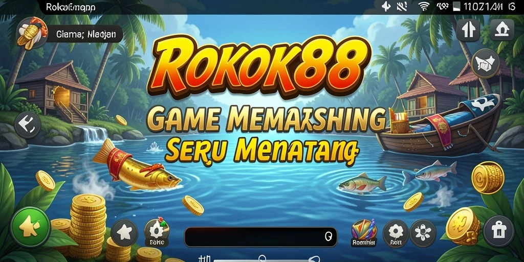 Tampilan gameplay ROKOK88 yang menampilkan suasana memancing yang mendebarkan.