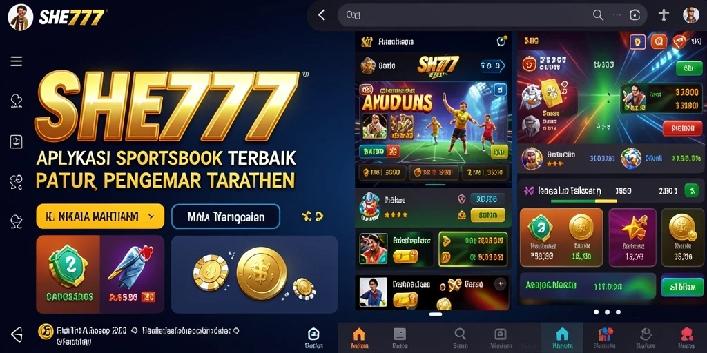 Tampilan gameplay menarik dari aplikasi Sportsbook SHE777.